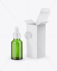 Download Paper Box W Green Dropper Bottle Mockup In Box Mockups On Yellow Images Object Mockups PSD Mockup Templates