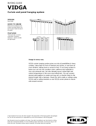 The vidga curtain hanging system makes it easy to hang curtains over windows, on walls, around corners, and even as room dividers around a bed. Ikea Vidga Buying Manual Pdf Download Manualslib