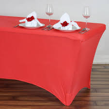 6 Ft Coral Rectangular Stretch Spandex Tablecloth Clearance Sale Table Cloth Spandex Chair Covers Rectangular