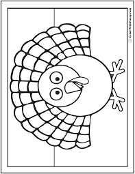These are simpler coloring pages that are great for the little ones in your home or class. 30 Turkey Coloring Pages Digital Interactive Thanksgiving Printables