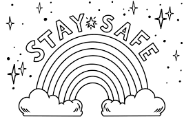 Rainbow coloring pages for kids. Stay Safe Rainbow Coloring Page Free Printable Coloring Pages For Kids
