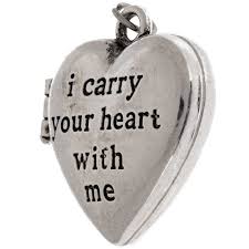 If the locket comes with a protective plastic cover, insert the picture first. I Carry Your Heart With Me Locket Hobby Lobby 1416825