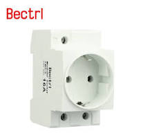 CNC Din Rail 35mm Modular Mount AC Power Socket Plug 16A 220V AC Connector  Grey Residential General-Purpose Industrial - AliExpress