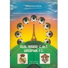 Liverpool players celebrate reaching the champions league final after beating roma on aggregate liverpool have reached their eighth european cup final where they will face real madrid in a repeat. Real Madrid V Liverpool 1981 European Cup Final Football Programme Football Program European Cup Champions League Final