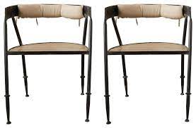 Maybe you would like to learn more about one of these? Metal Chair With Wood Seat And Cotton Back Cushion With Ties Industrial Dining Chairs By Creative Co Op Houzz