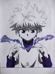 Get inspired by our community of talented artists. Killua Zoldyck Assassination It S The Family Trade Ballpoint Pens Blue Black Lightning Study Hunterxhunter