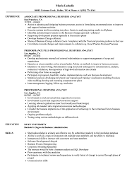 professional business analyst resume