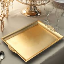 Https Www Efavormart Com Products Decorative Acrylic Serving Trays 2 Pack 14 X 10 Rectangle Gold E In 2020 Acrylic Serving Trays Plastic Serving Trays Charger Plates