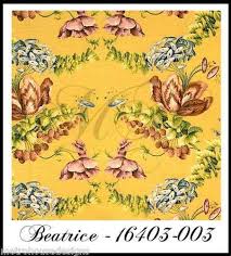 Scalamandre Beatrice Hand Printed Glazed Union Cloth 16403 003 Yellow Linens Fabric Wallpaper Scalamandre