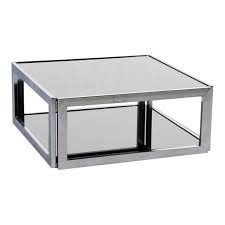 The aranza coffee table is the perfect combination of light wood and metal for a contemporary style.product details: Mid Century Modern Square Chrome And Smoked Glass Coffee Table Chairish