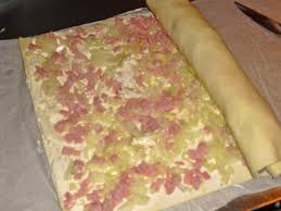Flammkuchenrolle Rezept Pizza Snacks Fingerfood Fingerfood Rezepte
