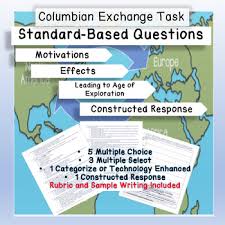 Columbian Exchange Document Based Source Test Christopher Columbus Assessment