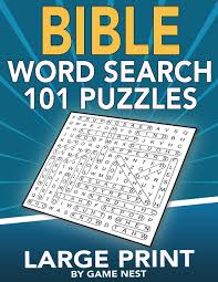 A bible crossword puzzle often features bible passages and verses, important bible figures. Bible Word Search 101 Puzzles Large Print Puzzle Game With Inspirational Bible Verses For Adults And Kids 8 5 X 11 Large Print Nest Game 9781951791070 Amazon Com Books
