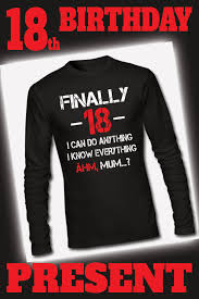 This list of birthday gifts for 18 year old boys has all the cool, unique, useful, fun, functional and inane items that will make his 18th birthday the best one yet. 18th Birthday Gift 18 Years Old Gift Idea Mens Premium Long Sleeve T Shirt Gift Ideal 18th Birthday Gifts For Boys 18th Birthday Ideas For Boys 18th Birthday Gifts