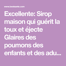 Excellente Sirop Maison Qui Guerit La Toux Et Ejecte Glaires Des Poumons Des Enfants Et Des Adultes Recette Remedies Natural Cures The Cure