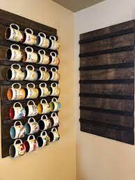 Wall Mounted Coffee Mug Holder Coffee Cup Rack Coffee Etsy In 2021 Coffee Mug Display Coffee Mug Holder Coffee Mug Wall Rack