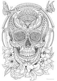 Free sugar skull coloring page printable. Pin On Coloring Pages