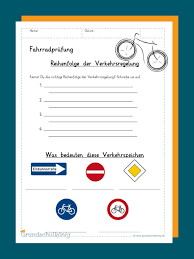 Mit dem zug, der straßenbahn und autobussen sind viele ziele in deutschland in deutschland gelten die allgemein üblichen verkehrsregeln. Arbeitsblatter Und Ubungen Zur Fahrradprufung Radfahrprufung