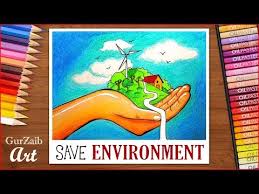 How To Draw Save Environment Poster Chart Drawing For
