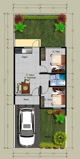 Hasil desain rumah type 36 yang akan diperkirakan biayanya. Gambar Denah Indra Bara