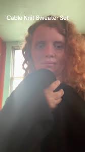 La Hearts Violet Cable Knit Boxy Sweater