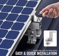 VEVOR Solar Panel Mounting Brackets, Solar Panel Mount Kit with 4 x 30 in. Aluminum Rails, 4-End Clamps and 2-Mild Clamps XWDXT40000002VOGMV0