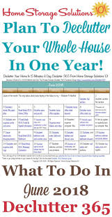 June Declutter Calendar 15 Minute Daily Missions For Month Declutter Home Storage Solutions Cleaning
