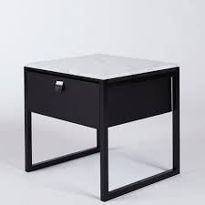 Black And White Marble Side Table Max Italian Carrara Marble Bedside Urban Couture Designer Homewares Furniture Online Marble Bedside Tables Black Bedside Table Marble Bedside