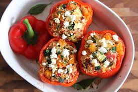 See more ideas about kayla itsines workout, kayla itsines, kayla. Quinoa Stuffed Peppers With Feta Stuffed Peppers Capsicum Recipes Quinoa Stuffed Peppers