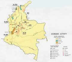 El mapa de la regiones económicas se encuentra en la imagen adjunta. Colombia Econ 1970 Mapsof Net
