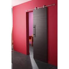 Ensemble Porte Coulissante Tokyo Frene Avec Le Rail Techno Bois Avec Images Porte Salle De Bain Porte Coulissante Porte Galandage
