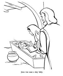 Enjoy coloring this picture of mary, joseph, and the baby jesus in the stable with the animals and jesus in the manger. Mary And Joseph And Baby Jesus Bible Christmas Story Coloring Pages Best Place To Color