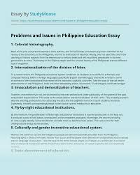 Communicate with parents on a regular basis and encourage their cooperation. Problems And Issues In Philippine Education Free Essay Example
