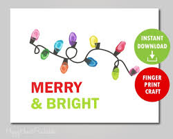 Christmas lite brite papptern print out : Fingerprint Christmas Lights Printable Template Fingerprint Etsy