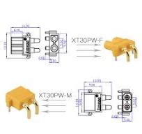 10 Pairs Amass XT30PW XT30 Connector Plug Male and female Upgraded Female &  Male Heat Shrink Gold Plated For RC Parts