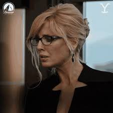 Nervous Beth Dutton GIF