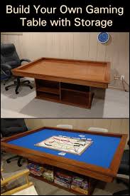 Make Playing Board Games More Enjoyable By Building Your Own Custom Gaming Table With Storage In 2020 Table Games Gaming Table Diy Board Game Room