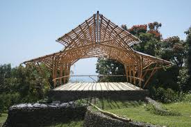 Bamboo Wave Pavilion Hawaii Bamboo Construction Bamboo Construction Bamboo Structure Bamboo Building