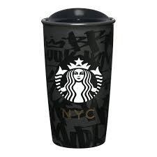 Coffee Mugs Starbucks A Double Walled Ceramic Travel Mug That Celebrates The Street Art Of New City In All Five Borou Caneca Starbucks Starbucks Copo Starbucks