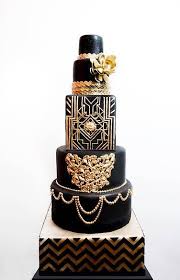 Black And Gold Art Deco Cake Fine Cakes By Zehra Gatsby Cake Gold Cake Gorgeous Cakes