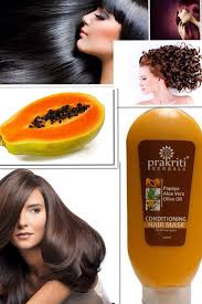 Frizzy hair or split ends: Conditioning Papaya Aloevera Olive Oil Hairmask Get A Hair Spa At Home And Soften Your Dry Damaged Frizzy Hai Herbal Hair Oils Herbal Shampoos Hair Spa At Home
