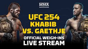Watch from anywhere online and free. Ufc 254 Khabib Vs Gaethje Official Weigh Ins Live Stream Mma Fighting Youtube