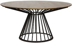 Aldo Dining Table Walnut And Metal Moveis