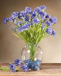 Cornflower Silk Flower Stem Artificial Silk Flowers Beautiful Flowers Artificial Flowers