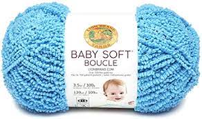 Aqua Lion Brand Yarn Company Lion Brand 918 105 Baby Soft Boucle Yarn Polyester Aqua 20 32 X 7 61 X 7 62 Cm Amazon Com Br