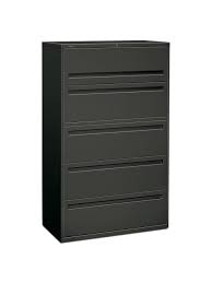 Herman miller meridian file dividers for lateral cabinets. Hon Brigade 700 42 W Lateral 5 Drawer File Cabinet Metal Charcoal Office Depot
