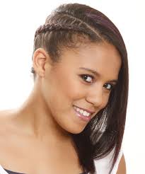 Box braids hairstyles are one of the most popular african american protective styling choices. Long Straight Black Braided Half Up Hairstyle With Purple Highlights