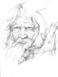 A Little Sketch Of A Wizard With A Dragon On Hi S Shoulder 8 X 10 Pencil Wizard Drawings Color Pencil Art Art Drawings Sketches Pencil
