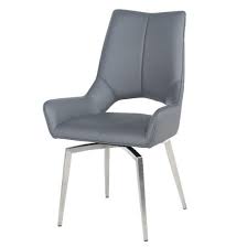 Newest oldest price ascending price descending relevance. Halle Swivel Dining Chair In Grey Faux Leather Sale