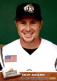 2007 San Antonio Missions Grandstand #5 Skip Adams Albuquerque New Mexico  Card